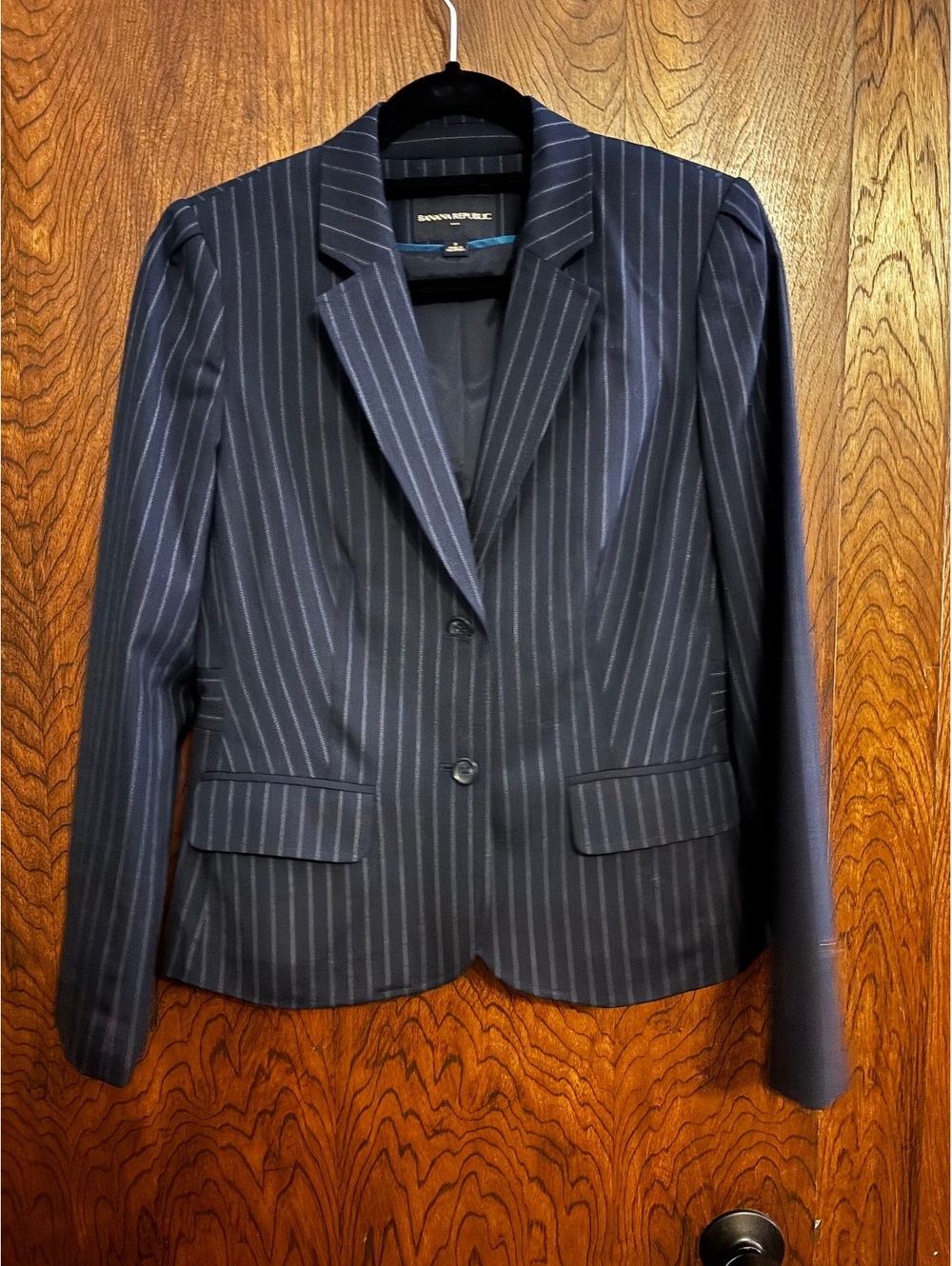 Banana Republic Women's Navy Pinstripe Suit Set Size 8